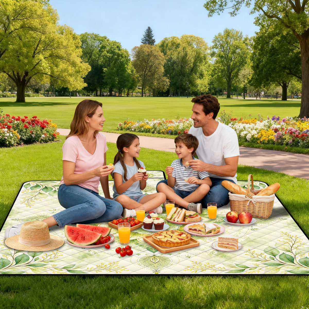 Extra Large Picnic Blanket Waterproof (Green)