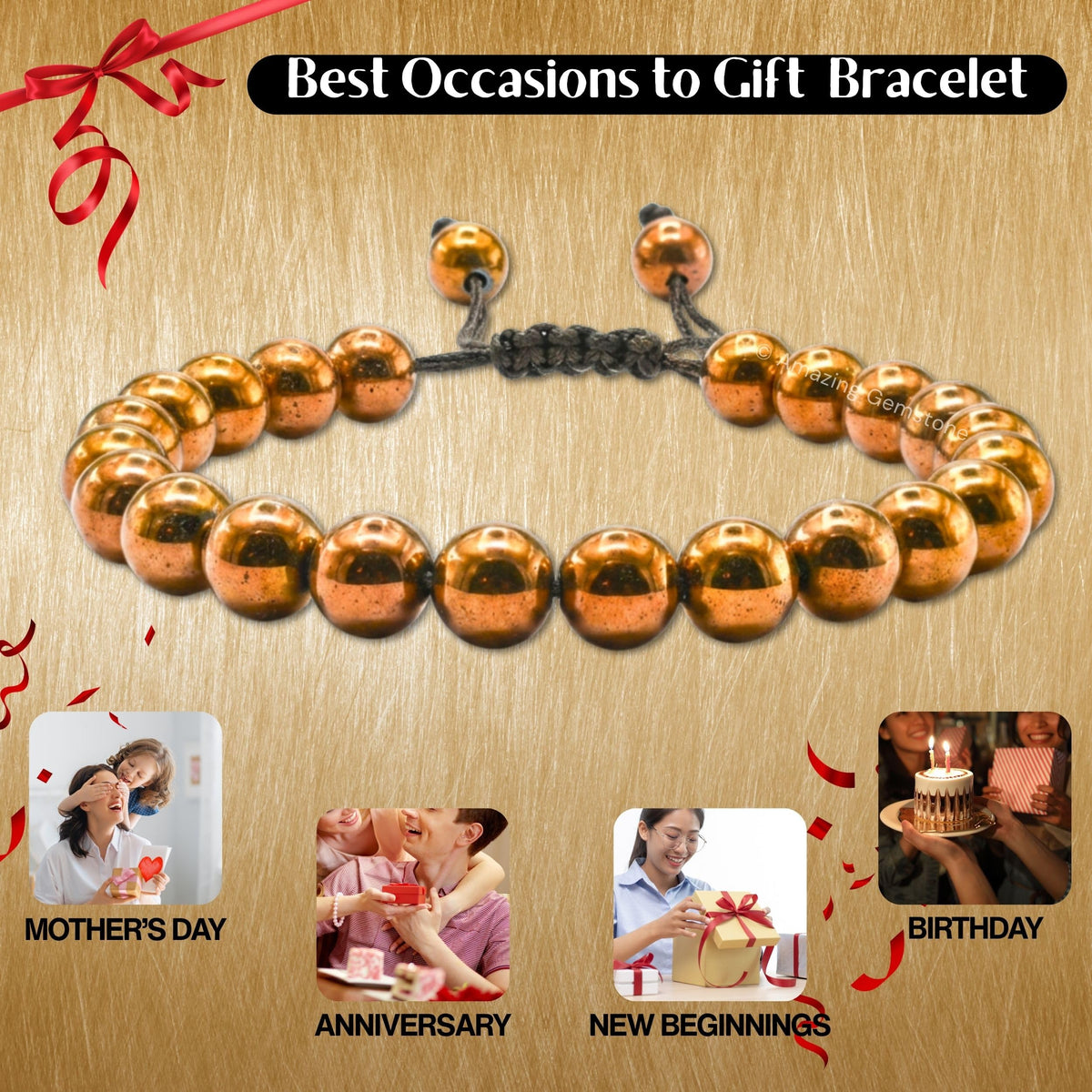 Copper Hematite Bracelet (Copper Hematite)