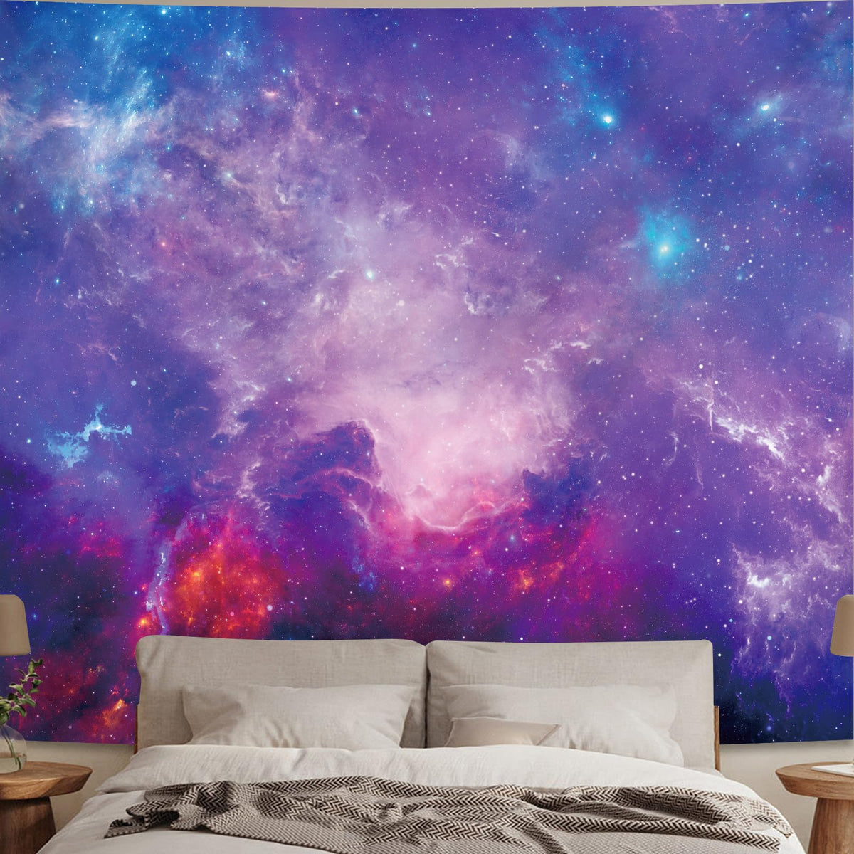 Space Galaxy Tapestry for Bedroom (Space Galaxy Tapestry / 60"L x 51"W)