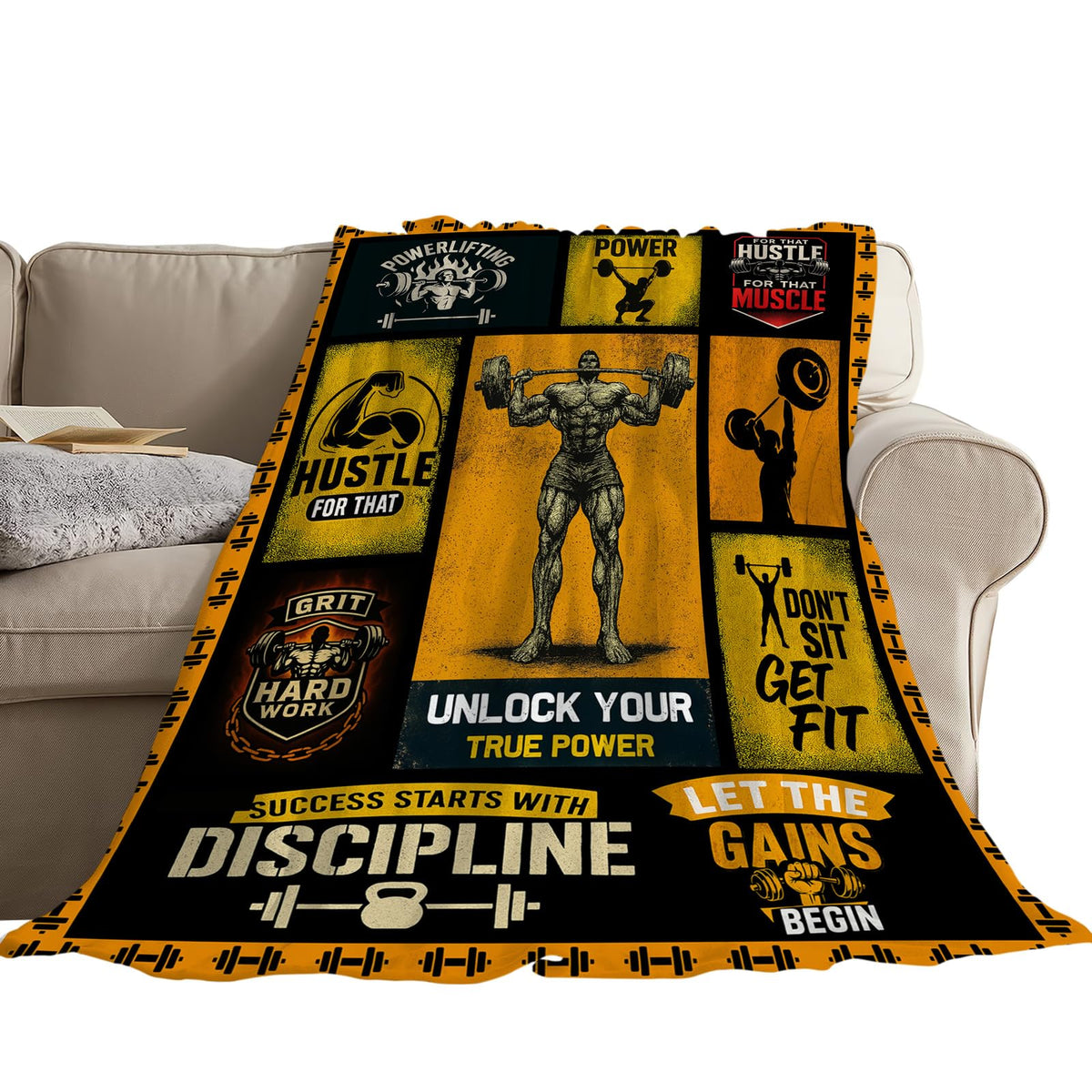 Weightlifting Throw Blanket (50"x60" / Weightlifting)