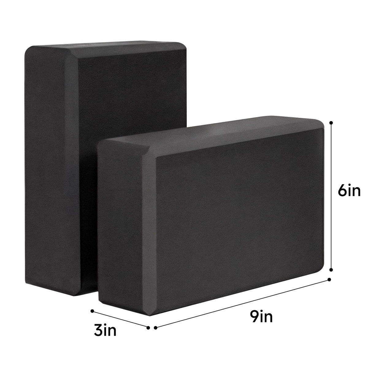Yoga Blocks 2 Pack (Black)