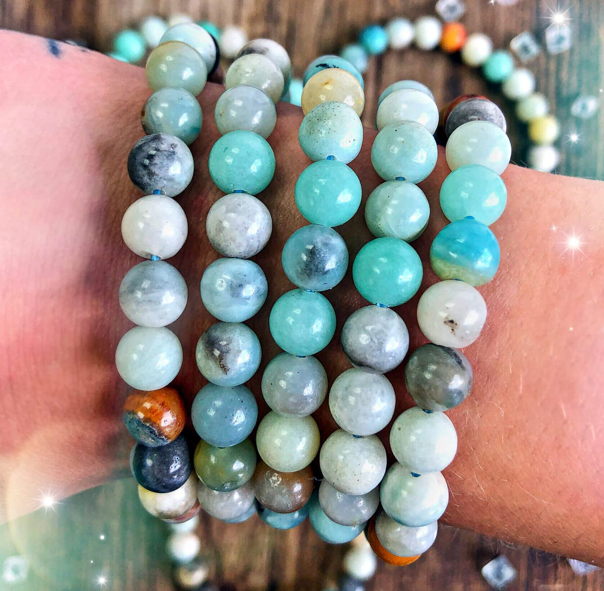 116 120 Pcs Amazonite Beads for Bracelet Jewelry Making 6 MM Natural Loose Amazonite Beads Gemstone Beads Round (Amazonite / 6MM, 116-120pcs)
