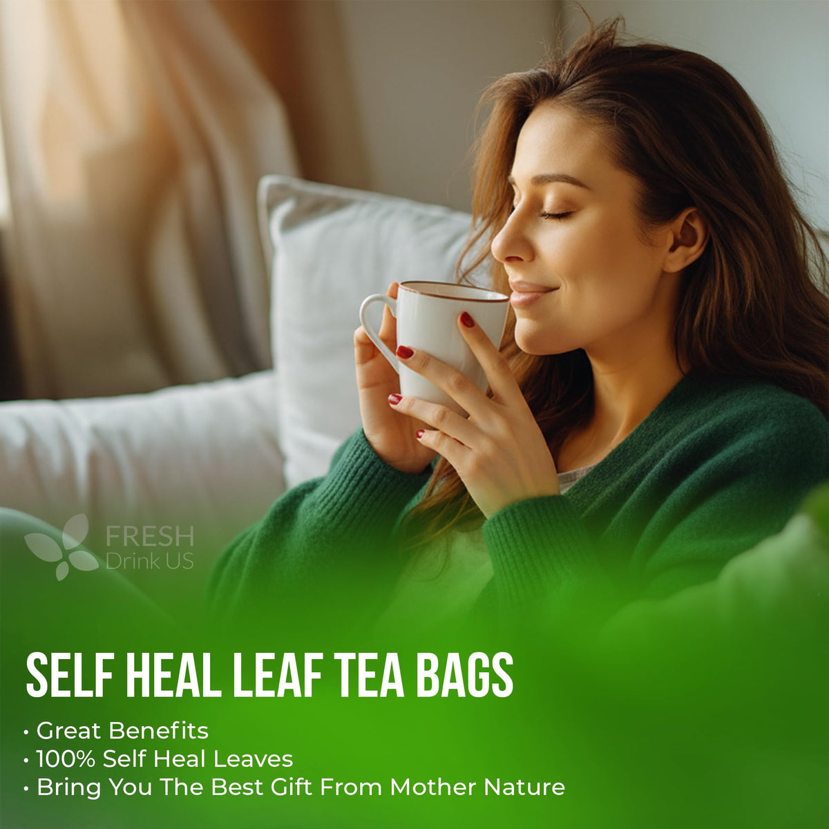 Premium Self Heal Leaf Tea Bag (75 Tea Bags)