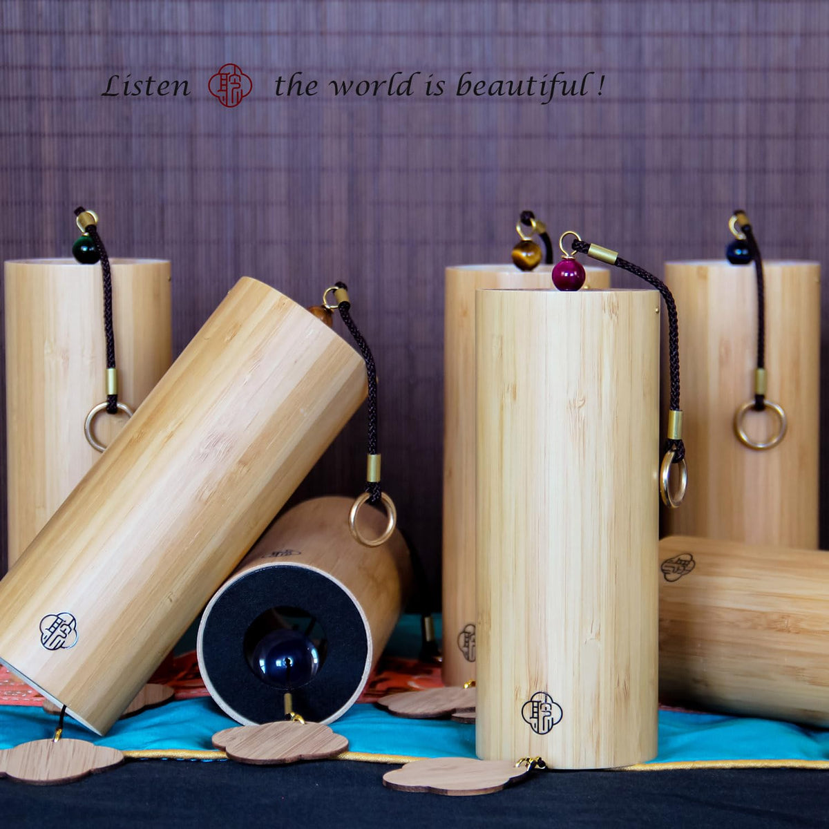 Bamboo Wind Chimes Fm Chord 8 Notes Heart Chakra Home Garden Decor Gift (Fm Chord Spring)