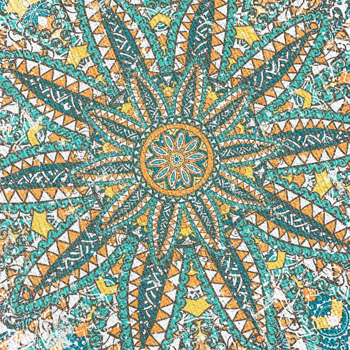 Boho Rustic Farmhouse Rug 4Ft Round Floral Bedroom Rug Nonslip Circle Flower Laundry Room Floor Carpet for Living Room Dining Room Bohemian Home Decor (Green / 4' (Round))