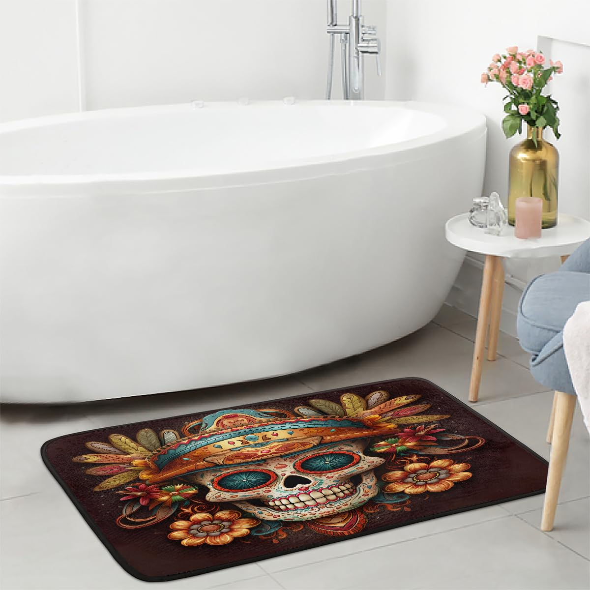 Skull Kitchen Rugs Kitchen Mats Non Slip Floor Mat (Color 7)