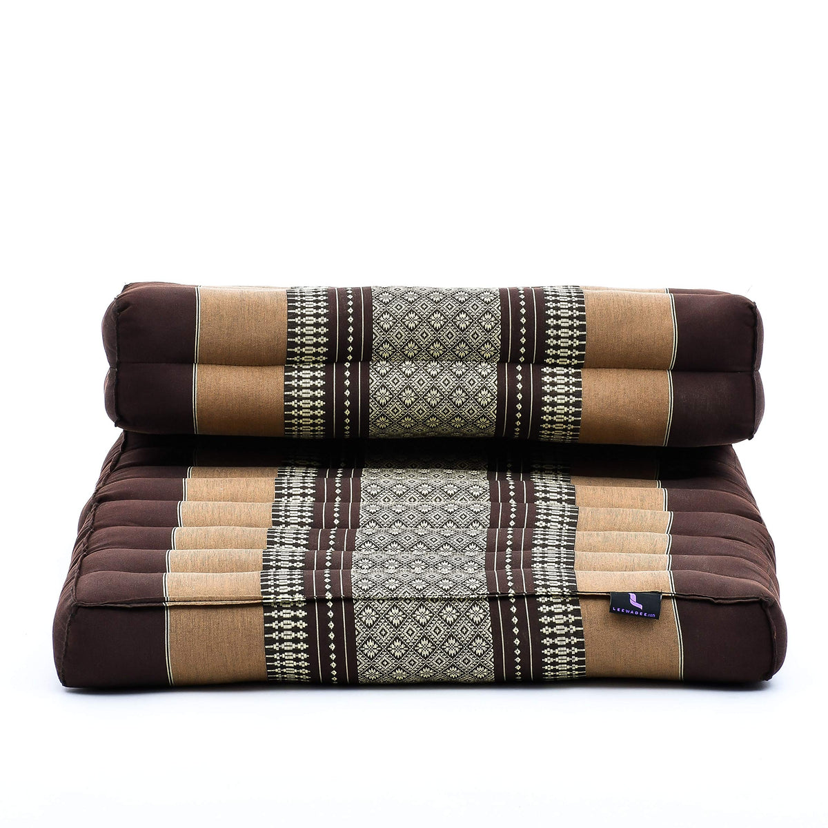 Foldable Meditation Cushion 20 x 28 x 4.5 inches Kapok Floor Seat (Sf10 - Brown)