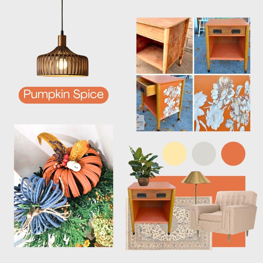 PUMPKIN SPICE Chalk Paint for Furniture DIY (Pumpkin Spice / 58 Fl Oz (Pack of 1))