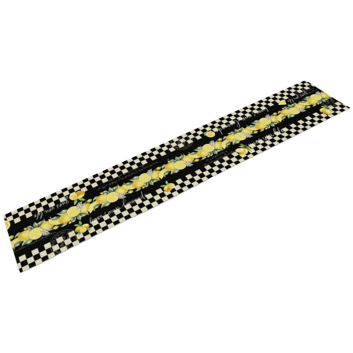 Lemon Table Runner (13x60inch / Black White Lemon)