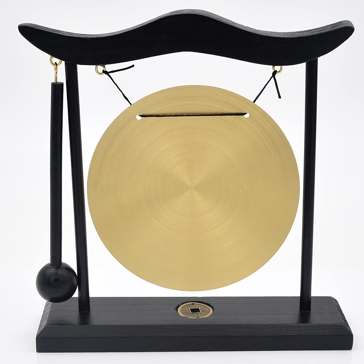 Feng Shui Brass Gong Desktop Zen Art for Fortune + Free Red String Bracelet H1304 (H1304)