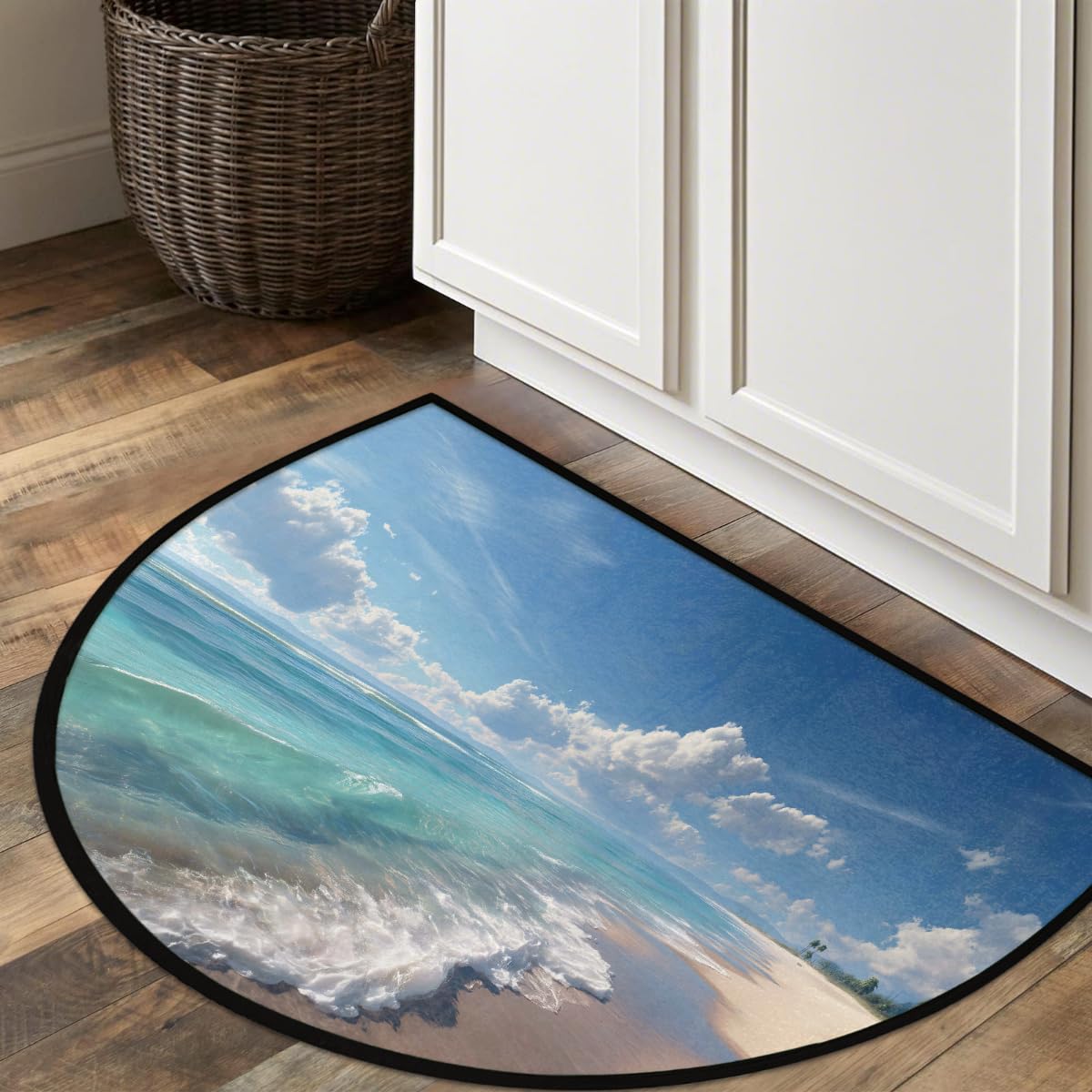 Beach Summer Half Round Door Mat Non (B:e-53)