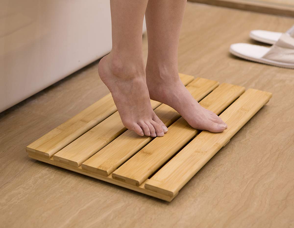 Bamboo Bath Mat (Natural / 22.8" x 13" (Rectangular))