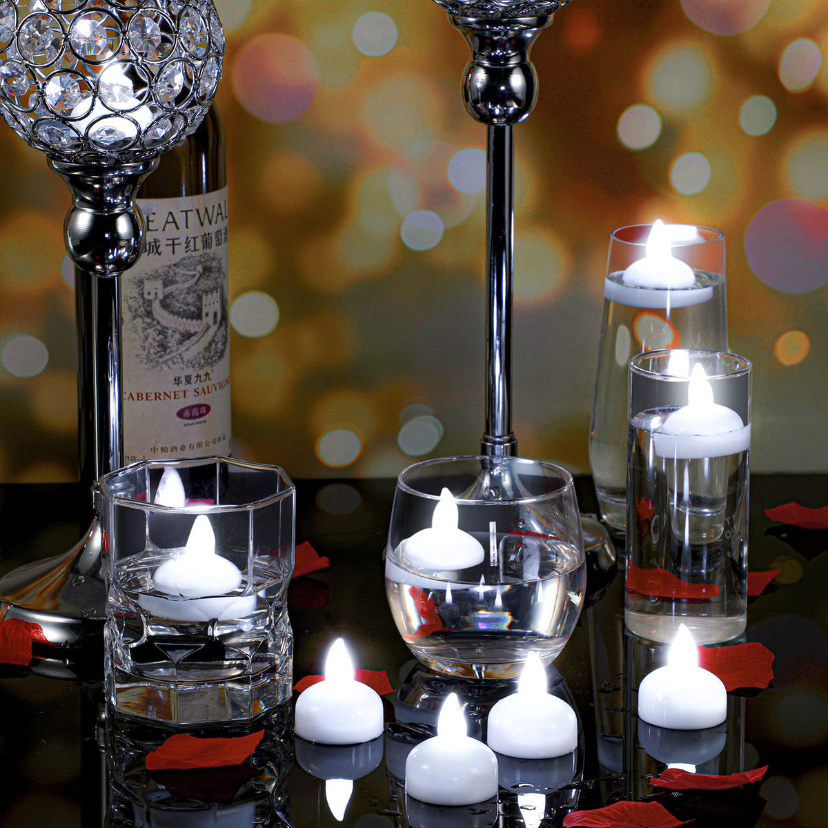 36 Pack 1.6" Flameless LED Floating Candles Waterproof (White)