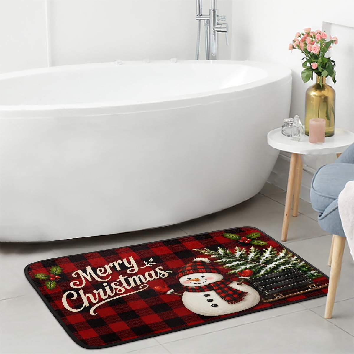 Christmas Kitchen Rugs Kitchen Mats Non Slip Floor Mat (Z:g-color 5)