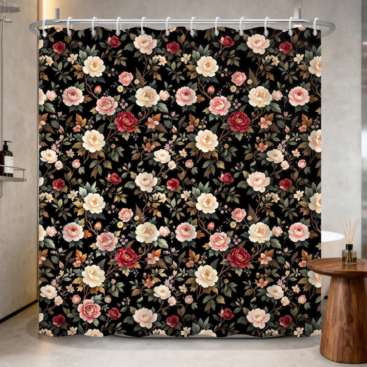 Vintage Floral Shower Curtain for Bathroom (Vintage Floral)