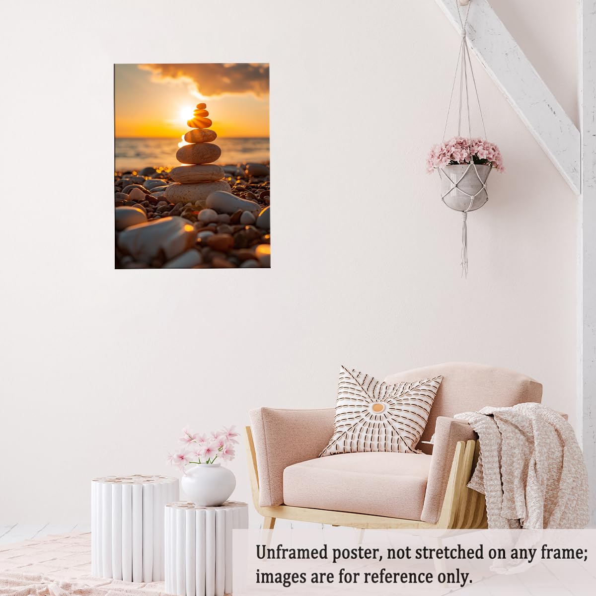 Zen Balance Stone Wall Art (Unframed-4 / 11"L x 14"W)