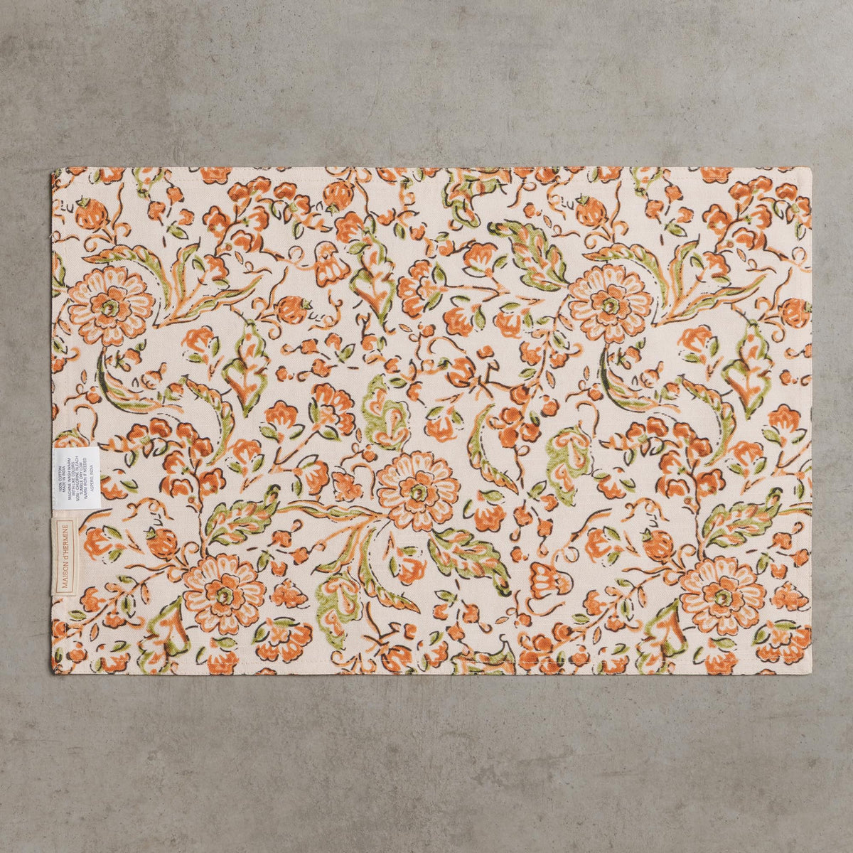 Placemats Set of 4 Reusable 100% Cotton (007 - Pumpkin Spice / 13" X 19" (Pack of 4))