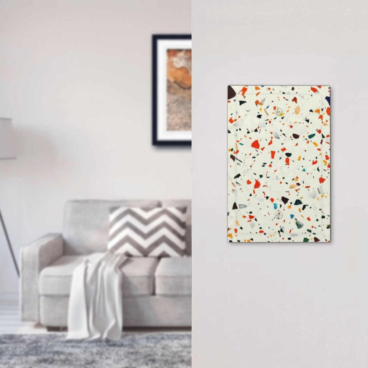 Decorative Beige (Beige.Cream Yellow Terrazzo Marble / 1-Gang Blank)