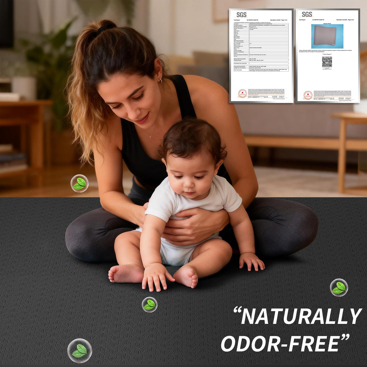 Large Yoga Mat (Black / 6mm)