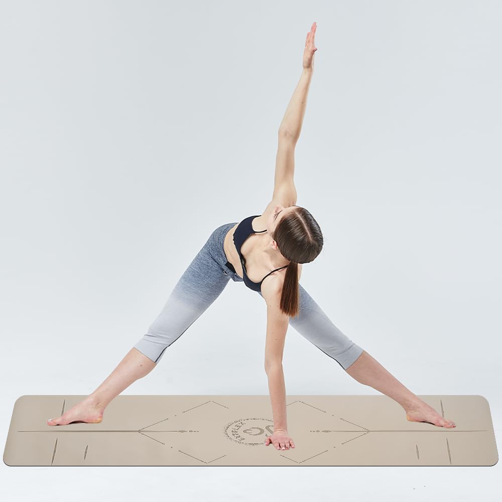 Natural Rubber Yoga Mat (Latte Grey)