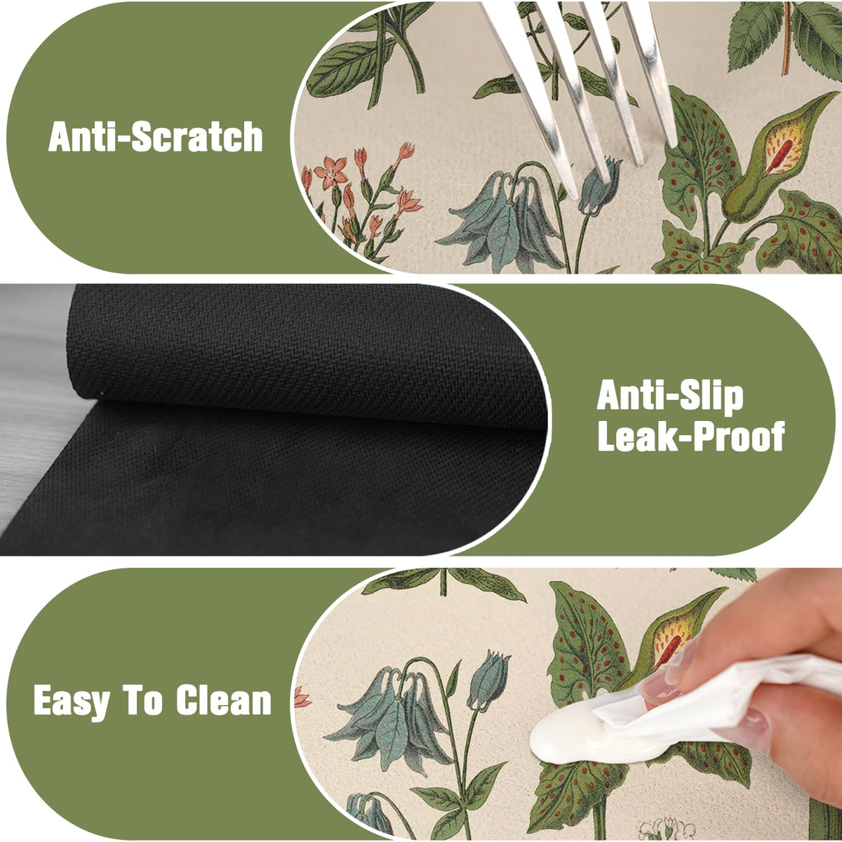 2 Pack 2 Pack Kitchen Sink Splash Guard Faucet Mat 24" X 5.5" Floral Absorbent Fast Drying Mat Faucet Draining Mat Sink Splash Guard Behind Faucet Drip Catcher for Kitchen Bathroom (24*5.5inx2 / Floral)