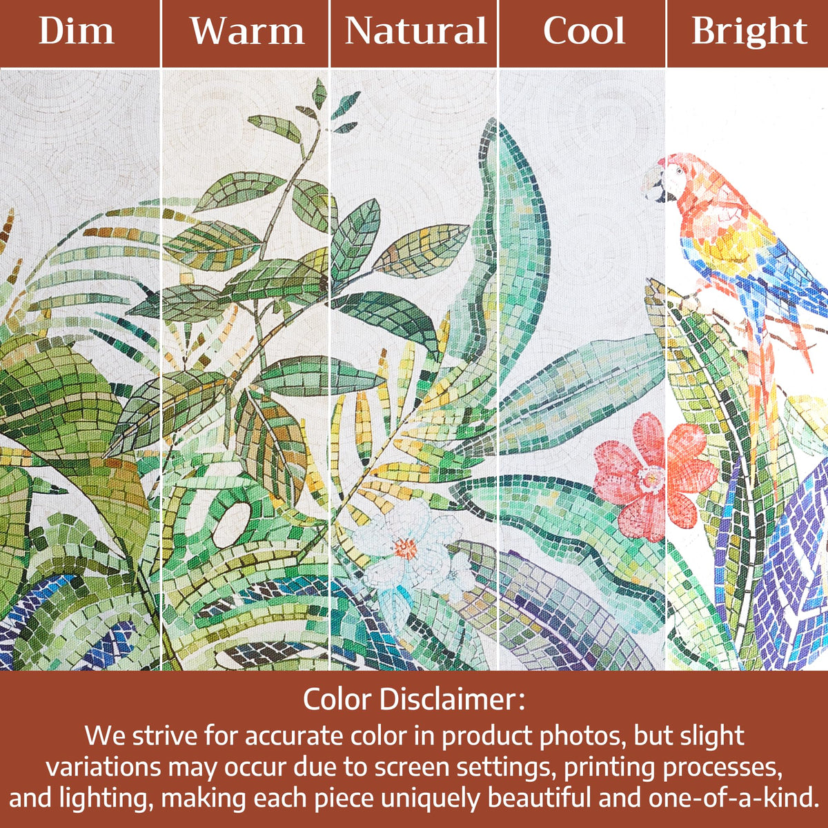 Placemats Set of 4 Reusable 100% Combed Cotton (010 - Mosaic / 13" X 19" (Pack of 4))