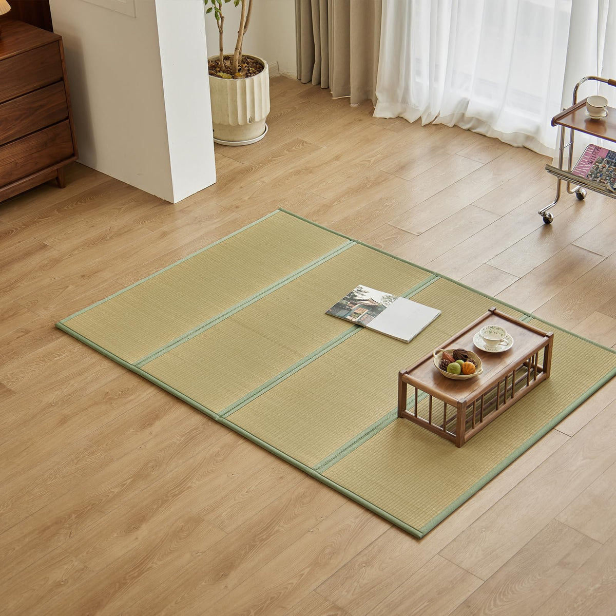 Natural Rush Grass Floor Tatami Mat (4'7" x 6'11")