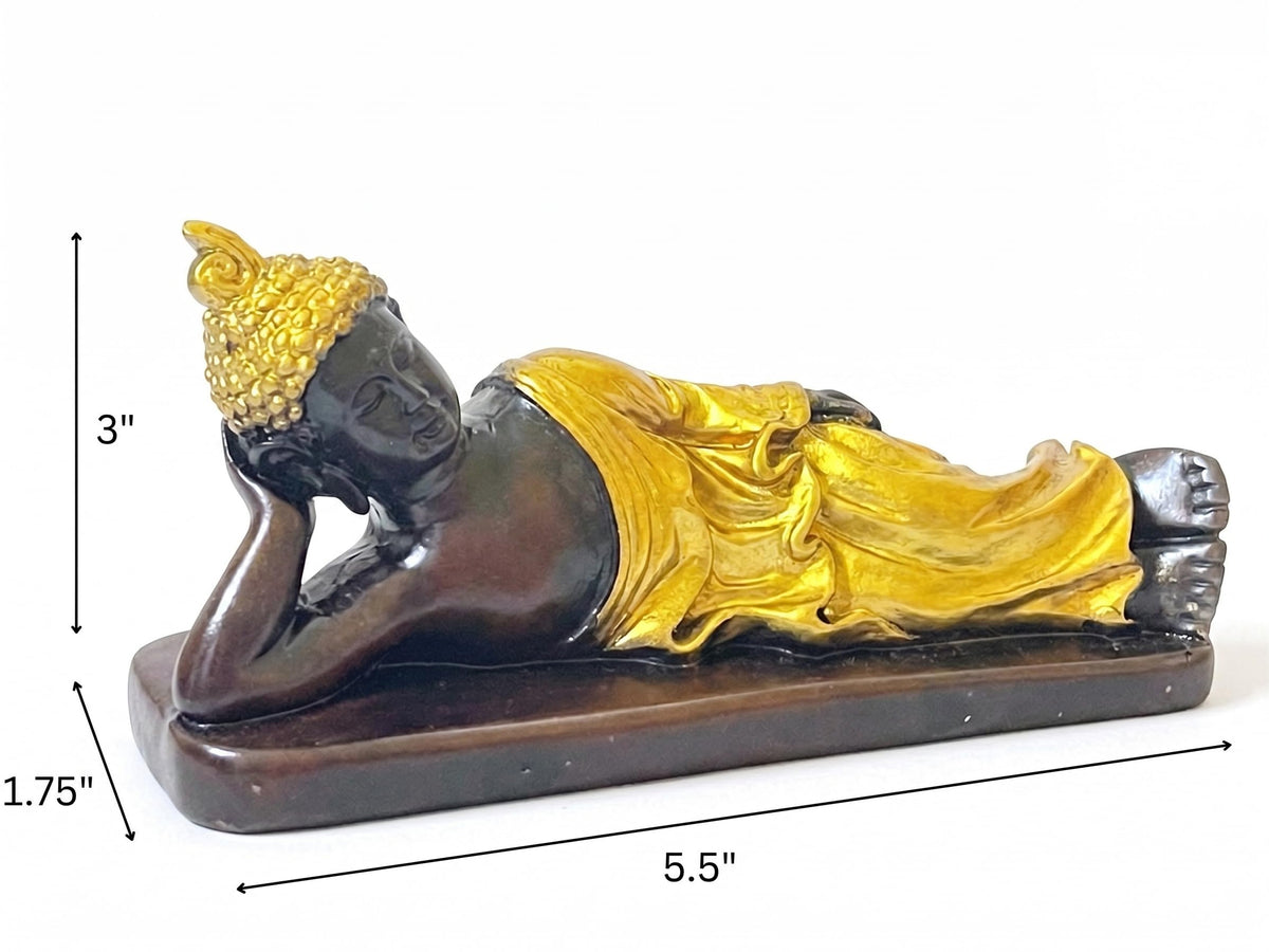 Reclining Buddha Statue (Gold Brown)