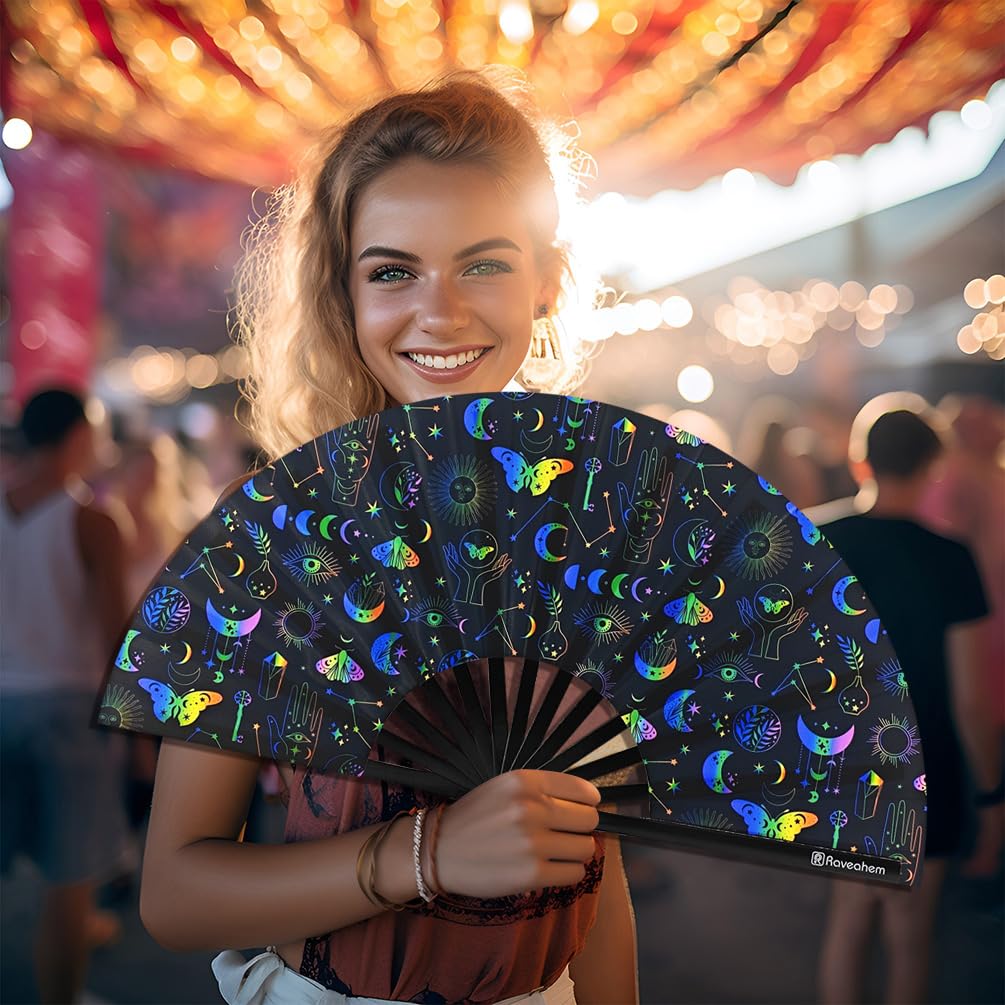 Large Folding Fan (Moth Glimmer)