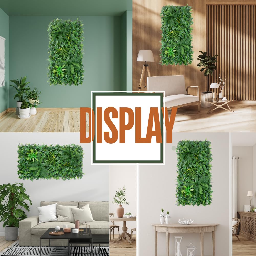 Artificial Green Wall Panels 20x40 Inch (Zen Leaf / 1 Pack)