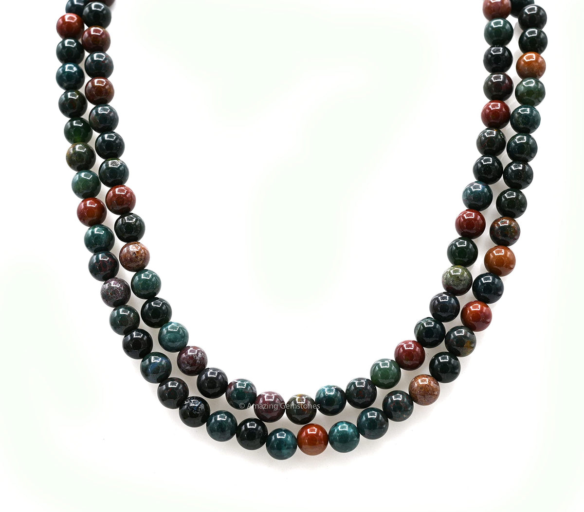 Bloodstone Mala Beads (Bloodstone / Plain)