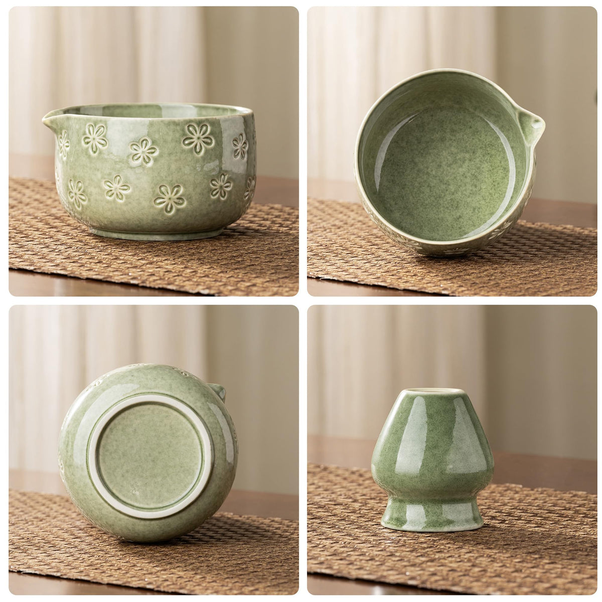 Matcha Whisk Set (Mottled Green)