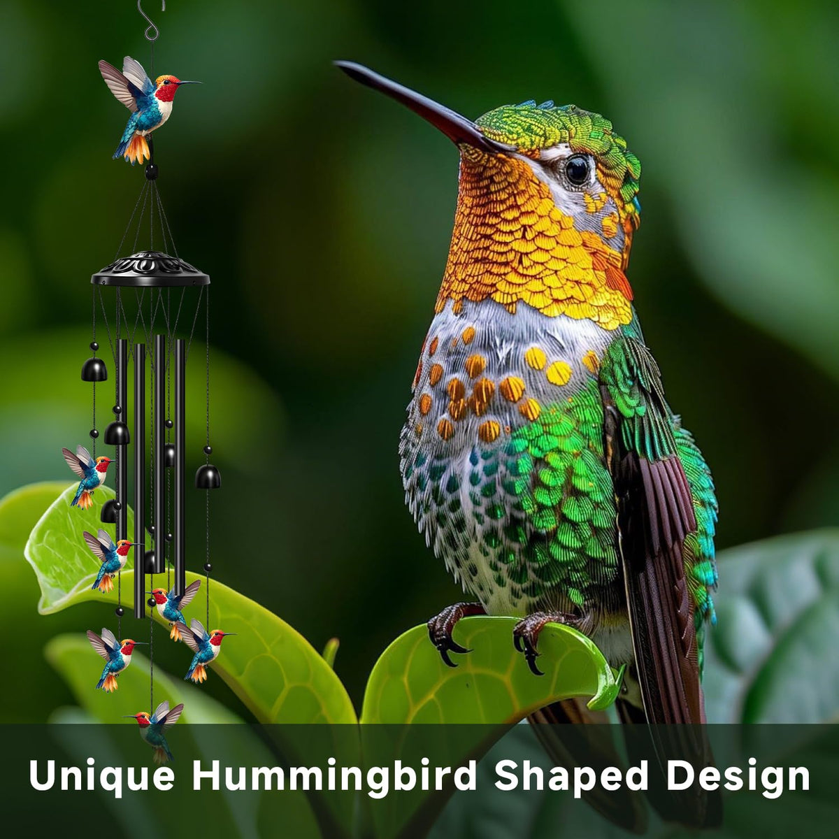 Hummingbird Wind Chimes for Outside (Hummingbird)
