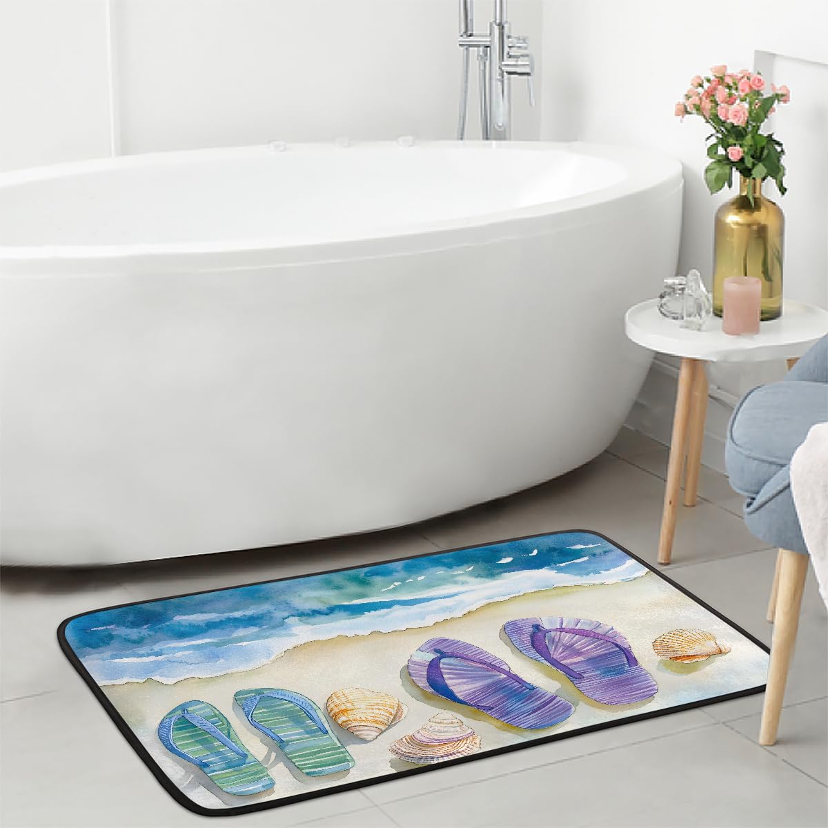 Beach Summer Kitchen Rug Non (Color40)