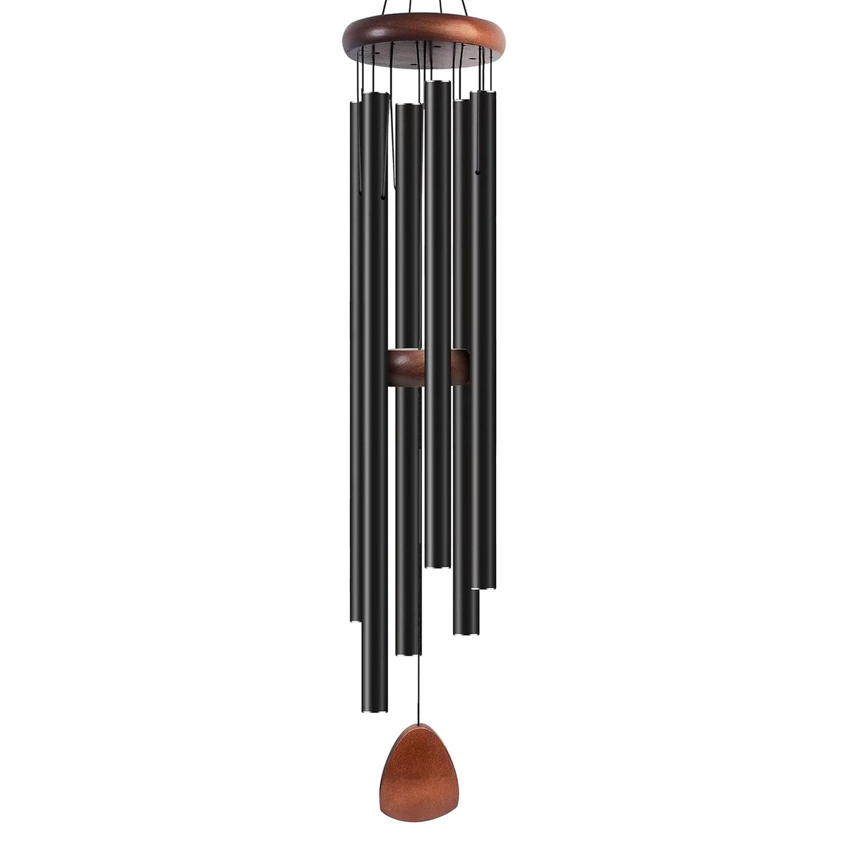 55" Aluminum Wind Chimes for Outside (Black / Classic 55" Deep Tone)