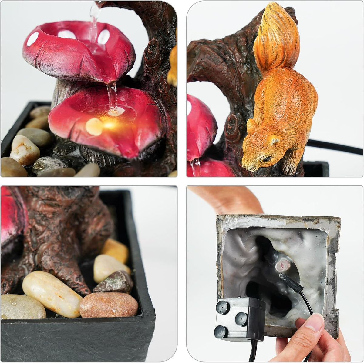 Indoor Resin Statue Desktop Fountain Indoor (Colorful Fountains)