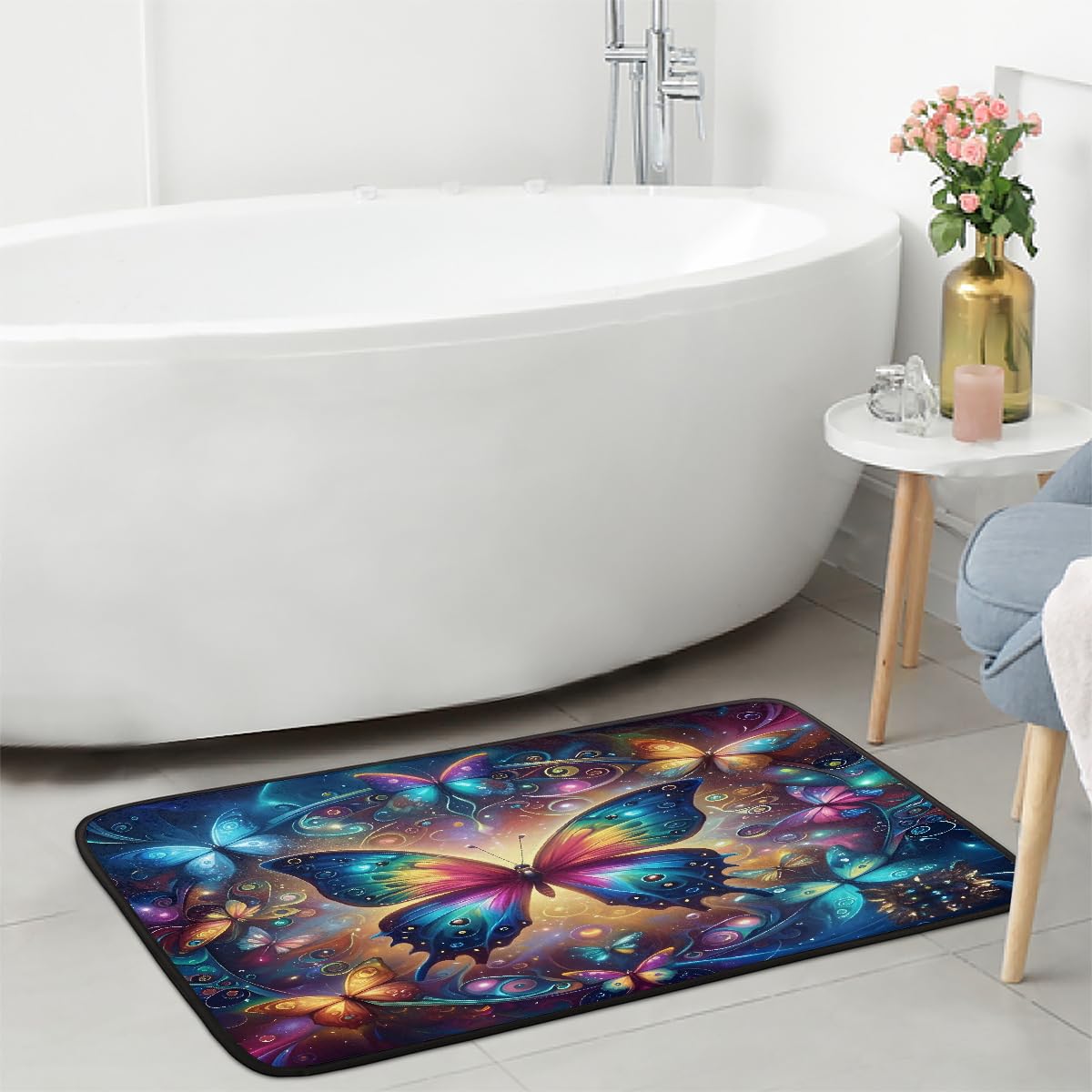 Butterfly Kitchen Rugs Kitchen Mats Non Slip Floor Mat (Color 14)