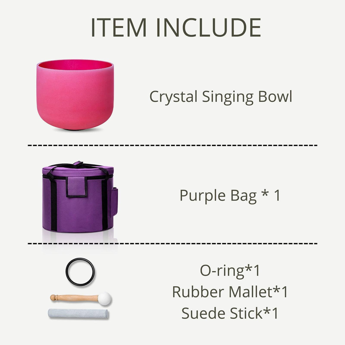 Crystal Singing Bowl 8 in Red C Note 432Hz with Carrying Case (Red C Note)