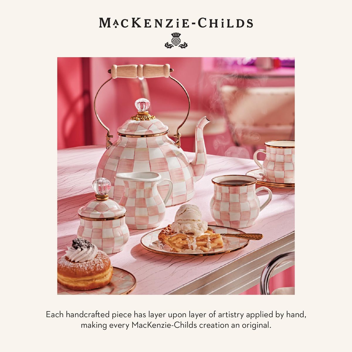 Enamel Abundant Bowl (Rosy Check)