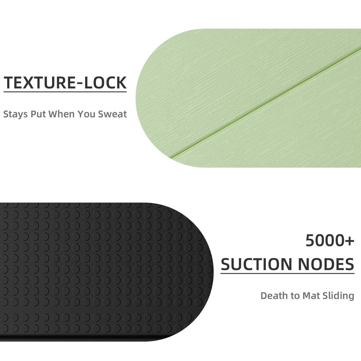 Foldable Yoga Mat (Green+Black)