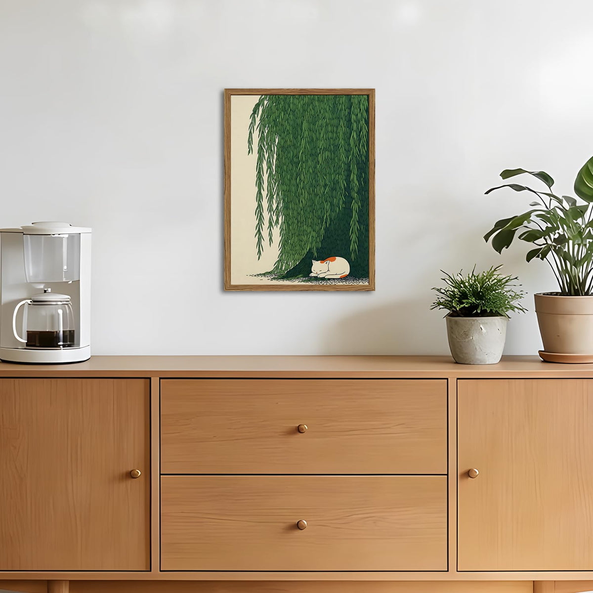 Japanese Cat Wall Art (Animal-X / 16"L x 12"W)