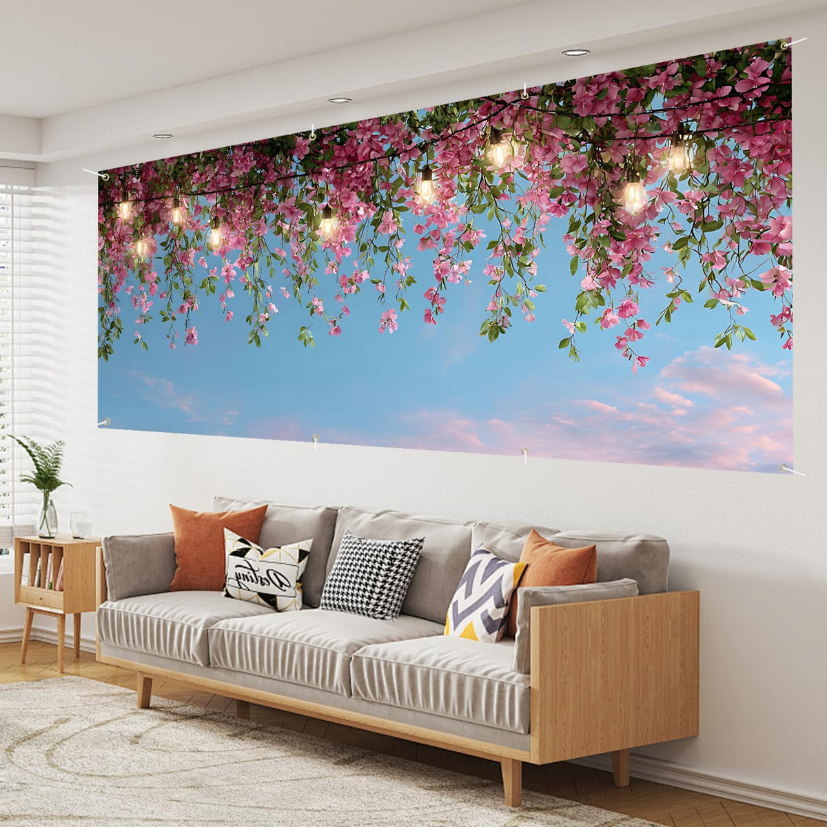 Floral Garage Door Banner 6×13 ft (142 / 6 x 13 ft)