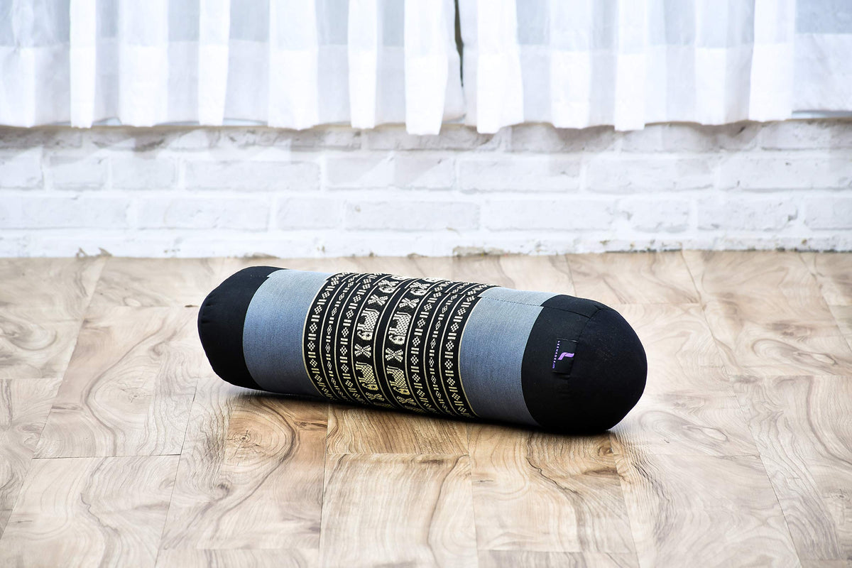 Yoga Bolster 20 x 6 x 6 inches Kapok Roll for Meditation & Massage (Sf15 - Blue)