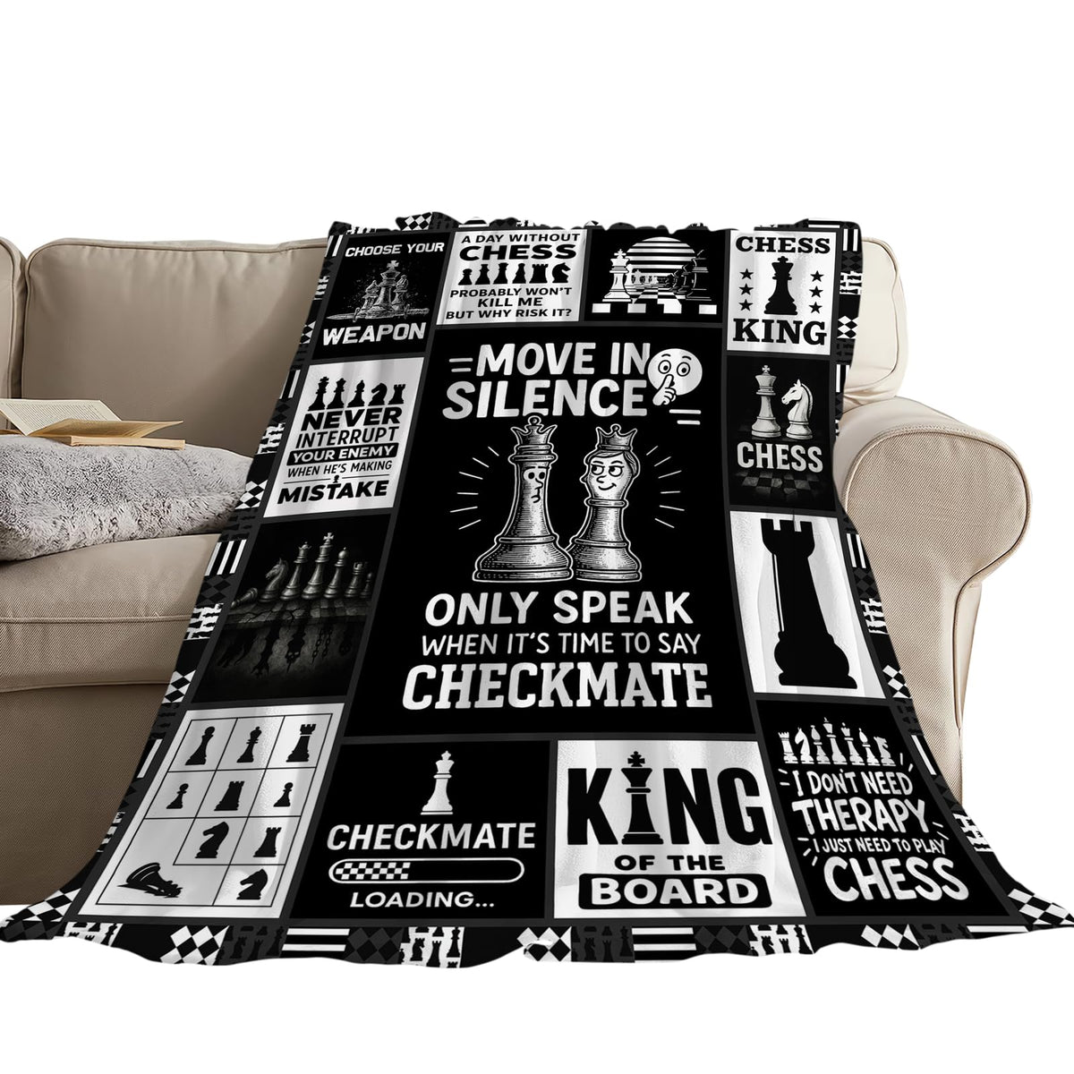 Chess Throw Blanket (60"x80" / Chess)