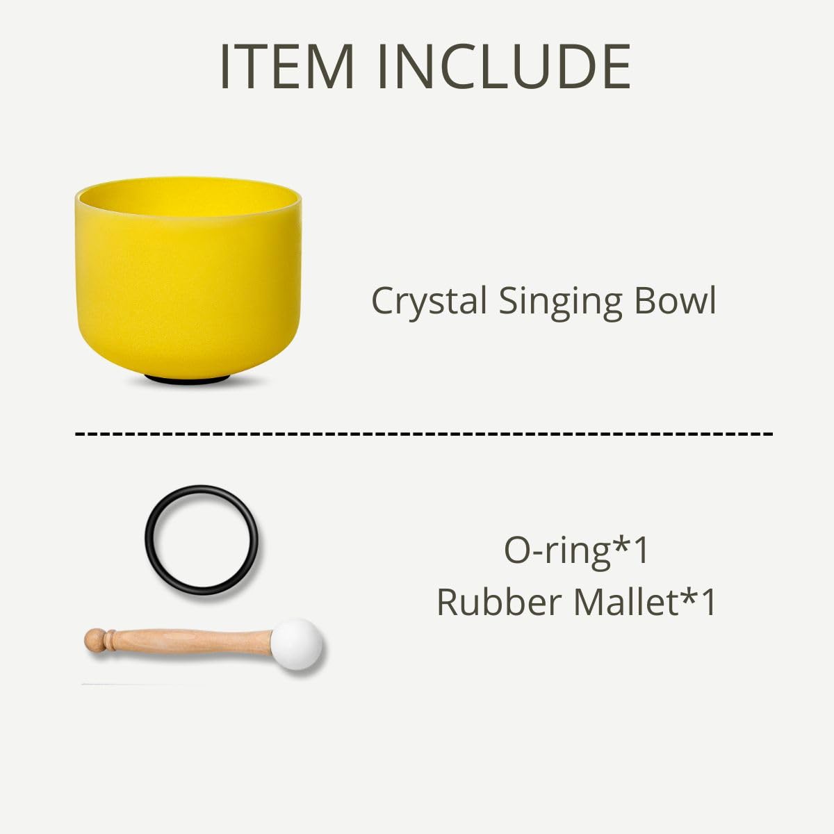 Crystal Singing Bowl 10 Inch Yellow E Note 432Hz (Yellow 10 Inch E)