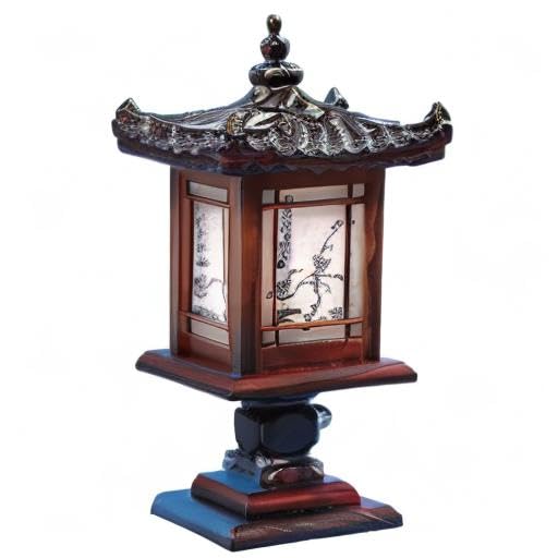 Traditional Korean Wood Lamp (Pavilion)