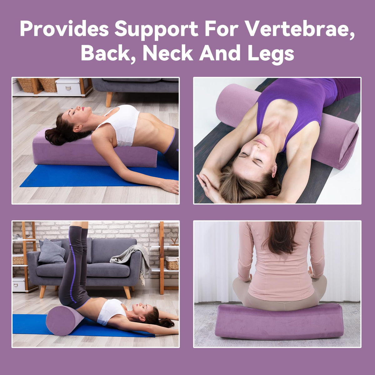 Yoga Bolster Set (Purple)