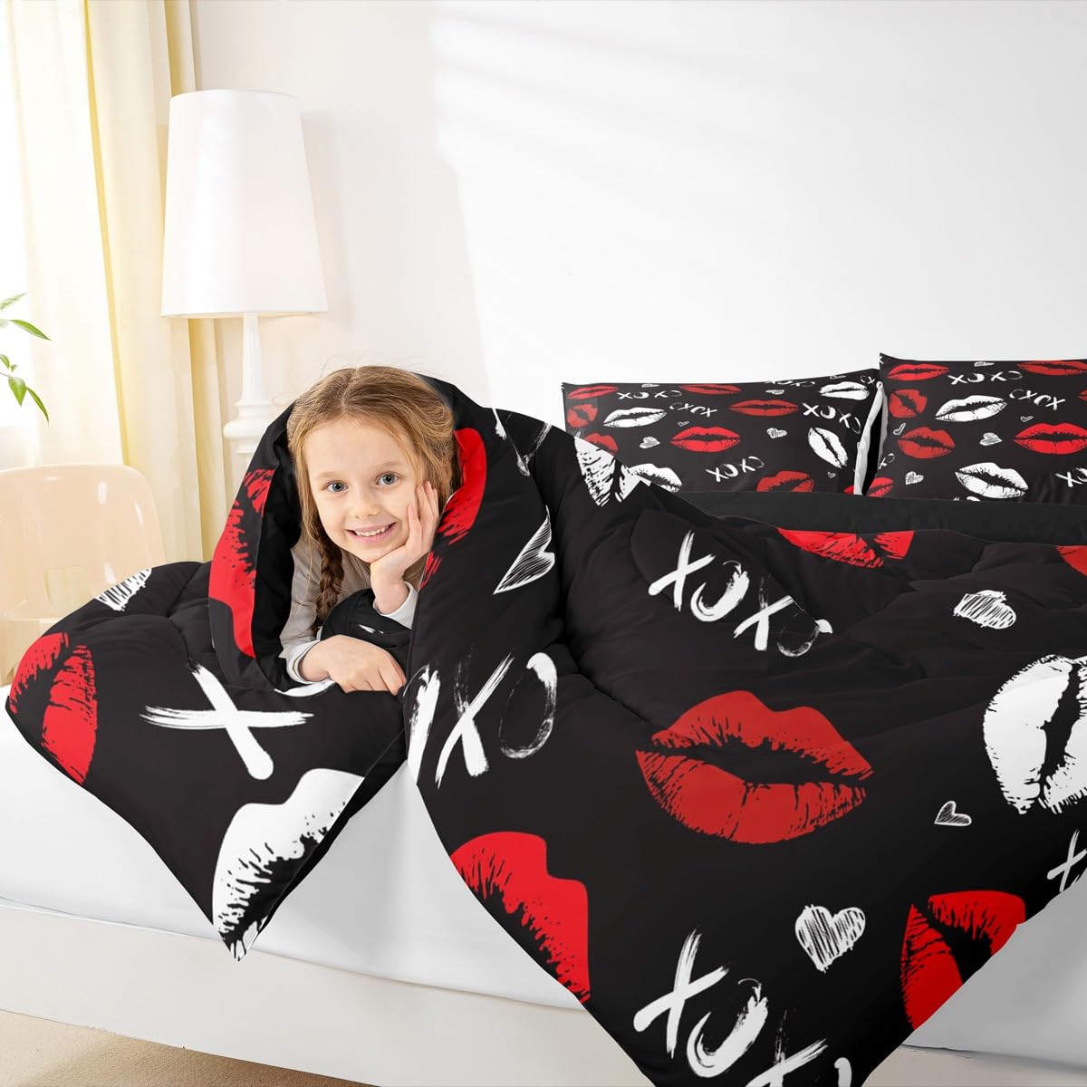Kiss Comforter Set Full Size for Kids Boys Girls (Multi 16 / Full)
