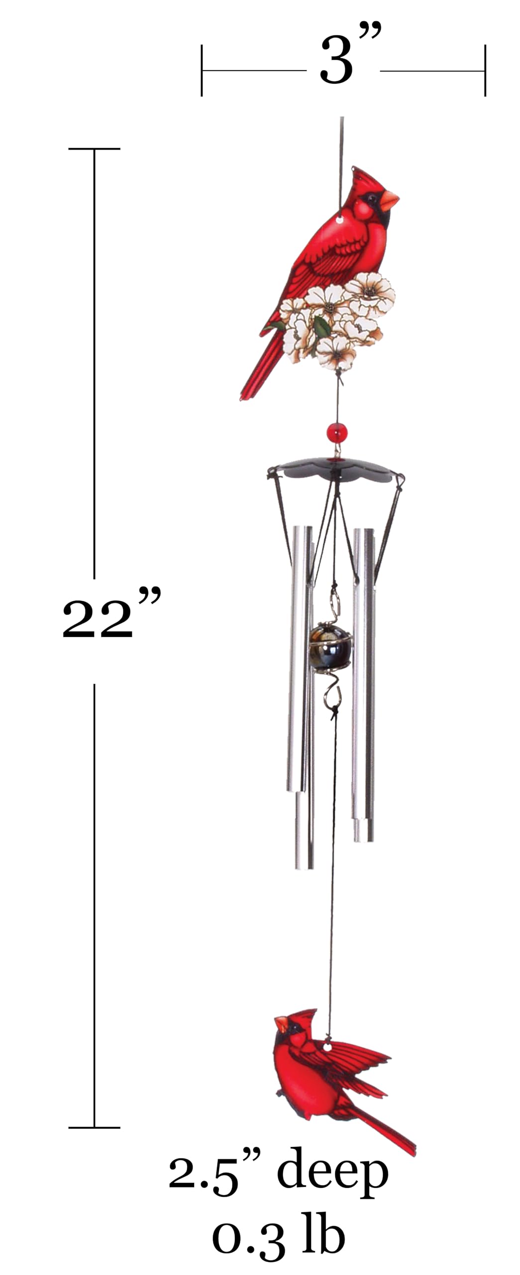 Cardinal 18" Wind Chime (Cardinal)