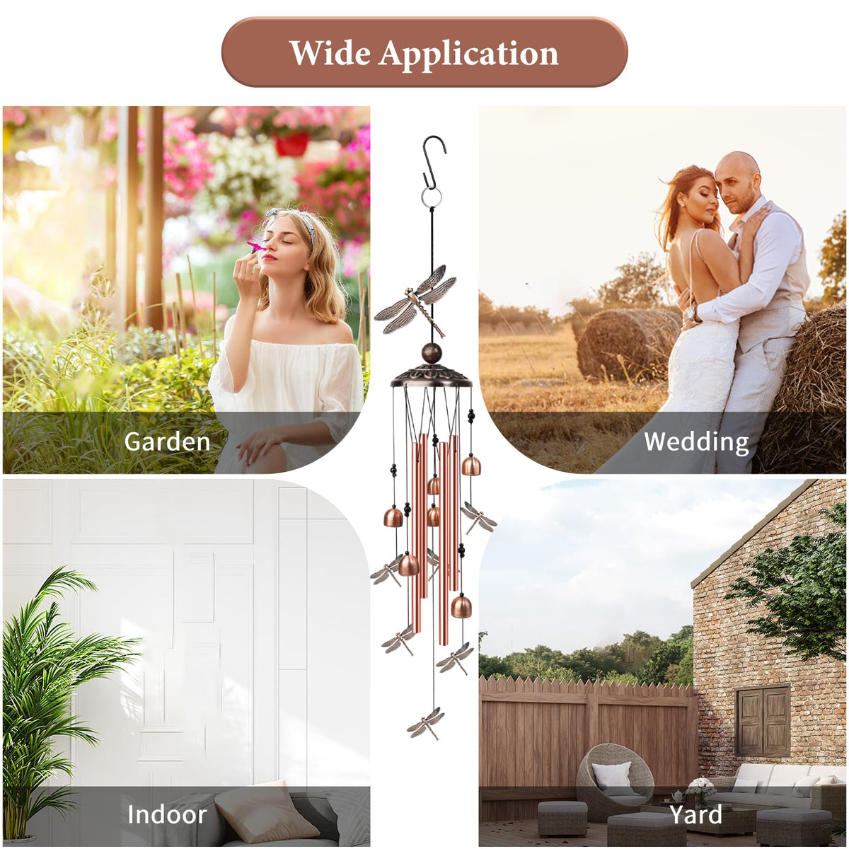 Dragonfly Wind Chimes (Copper / Dragonfly)